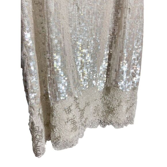 NEW BHLDN Audrey Adele Sequin Mini Shift Dress Beaded Sequin Bridal‎ Large - Picture 10 of 13